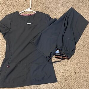 HeartSoul Women's Gray Scrub Top